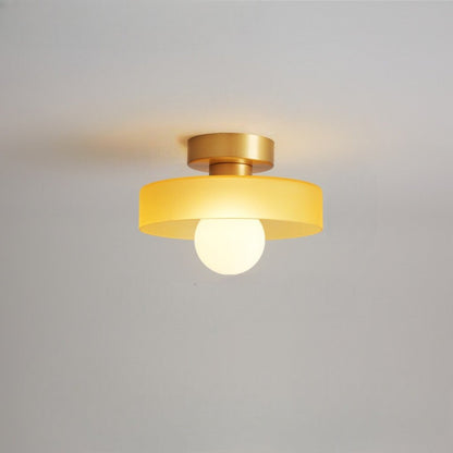 Bauhaus Style Flush Mount Ceiling Light | Modern LED Fixture 12