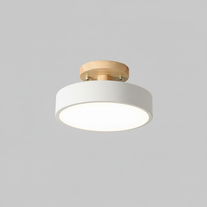 Illumine Halo | Flush Mount Wooden Ceiling Light with LED