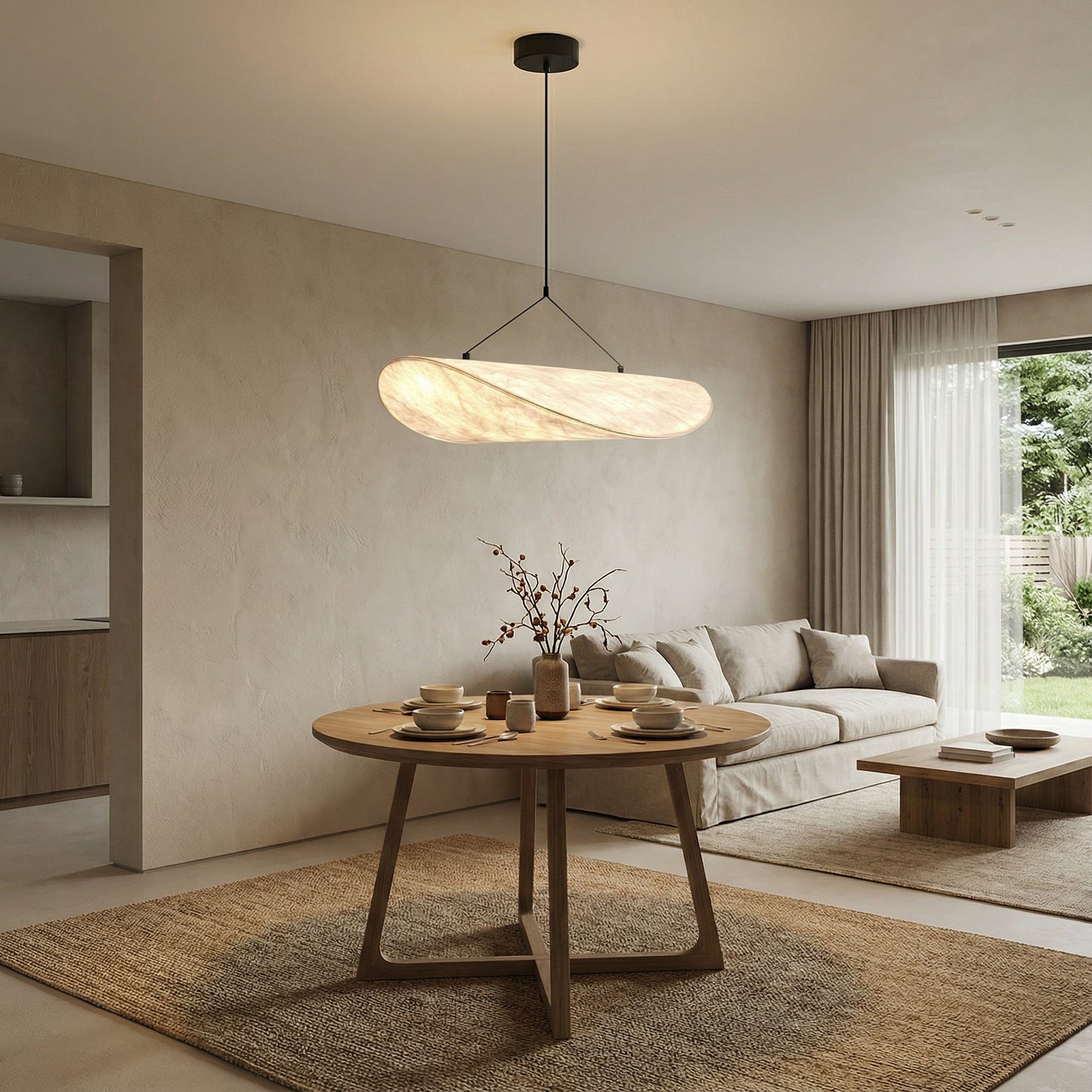 Japandi Hanging Lamp | Elegant Pendant Light for Kitchen 1