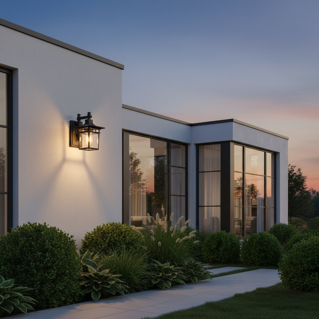 Fylo Black | Outdoor Wall Lantern with Modern Design