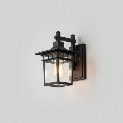 Fylo Black | Outdoor Wall Lantern with Modern Design