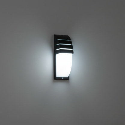 Zymor Black Outdoor Wall Lamp | Waterproof Motion Sensor Light