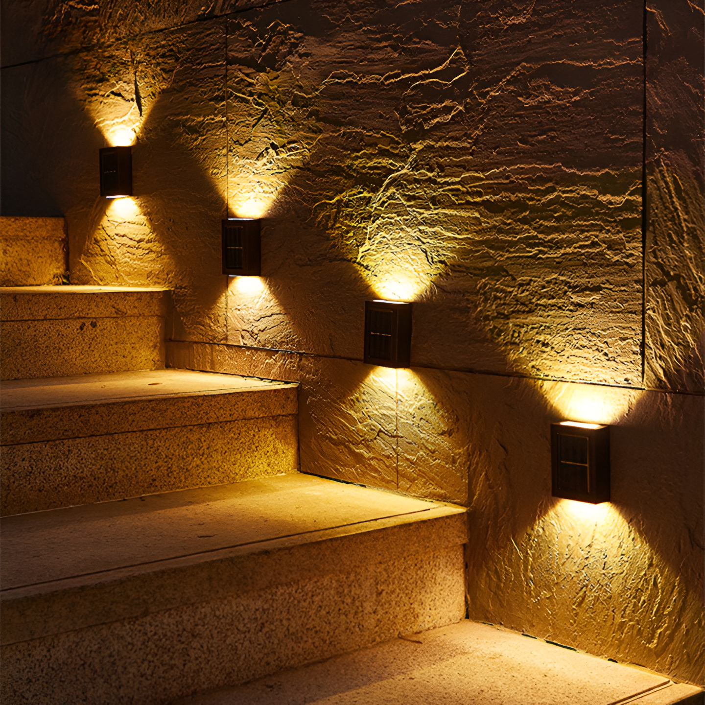 Selora | Solar Outdoor Wall Light LED Waterproof Black 7