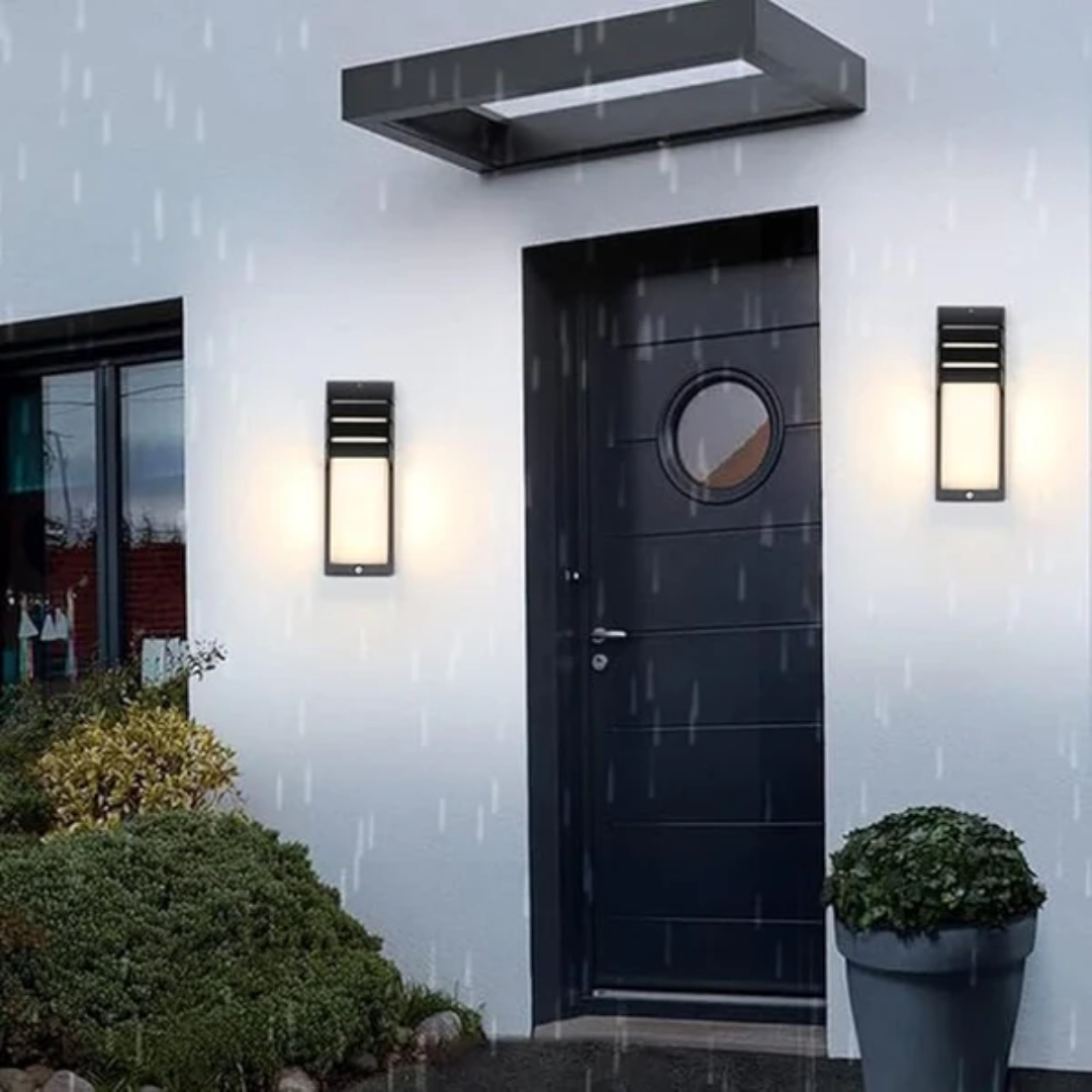 Zymor Black Outdoor Wall Lamp | Waterproof Motion Sensor Light 3